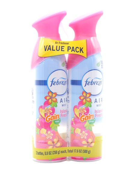 31184 - Febreze Air Spray Gain Island Fresh  - 250ml. (Case of 6) - Box:  - Loc: I7