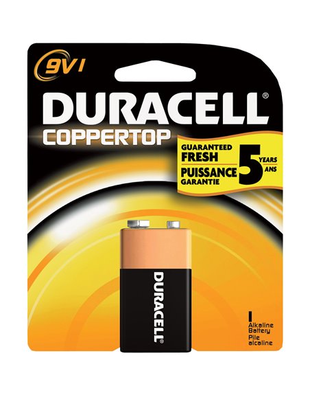5920 - Duracell Batteries Coppertop, 9V - 12ct - Box:  - Loc: J2