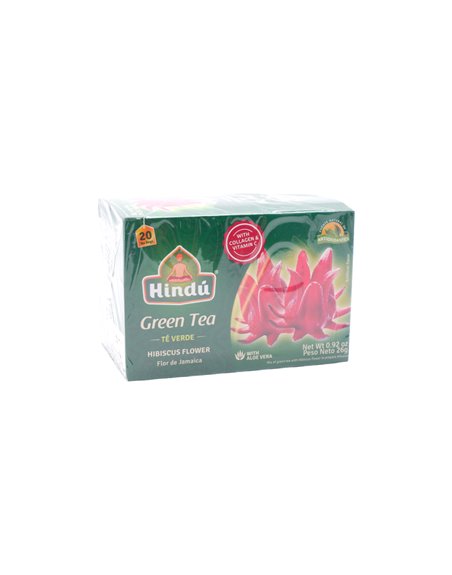 31228 - Hindu Green Tea. Hibiscus Flower - 20ct - Box:  - Loc: R7