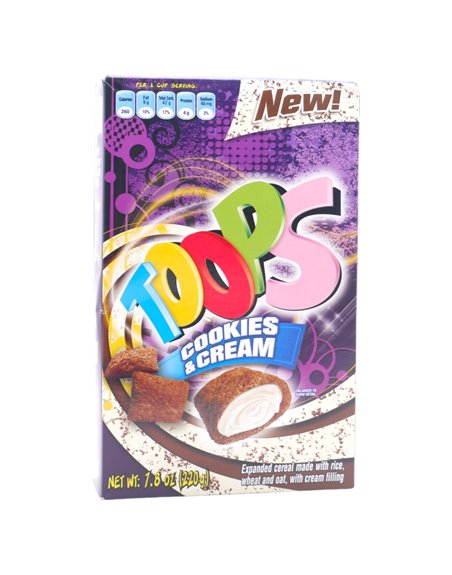 31232 - Toops Cookies & Cream. 12/7.8oz. (Case Of 12) - Box:  - Loc: G1