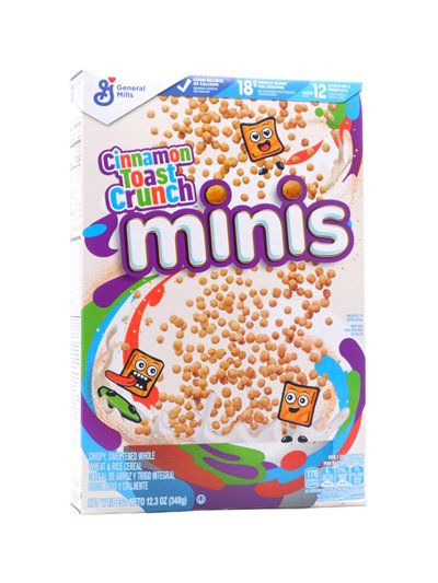 31286 - General Mills Cinnamon Toast Crunch Minis - 12.3 oz. (Case of 12) - Box:  - Loc: E1