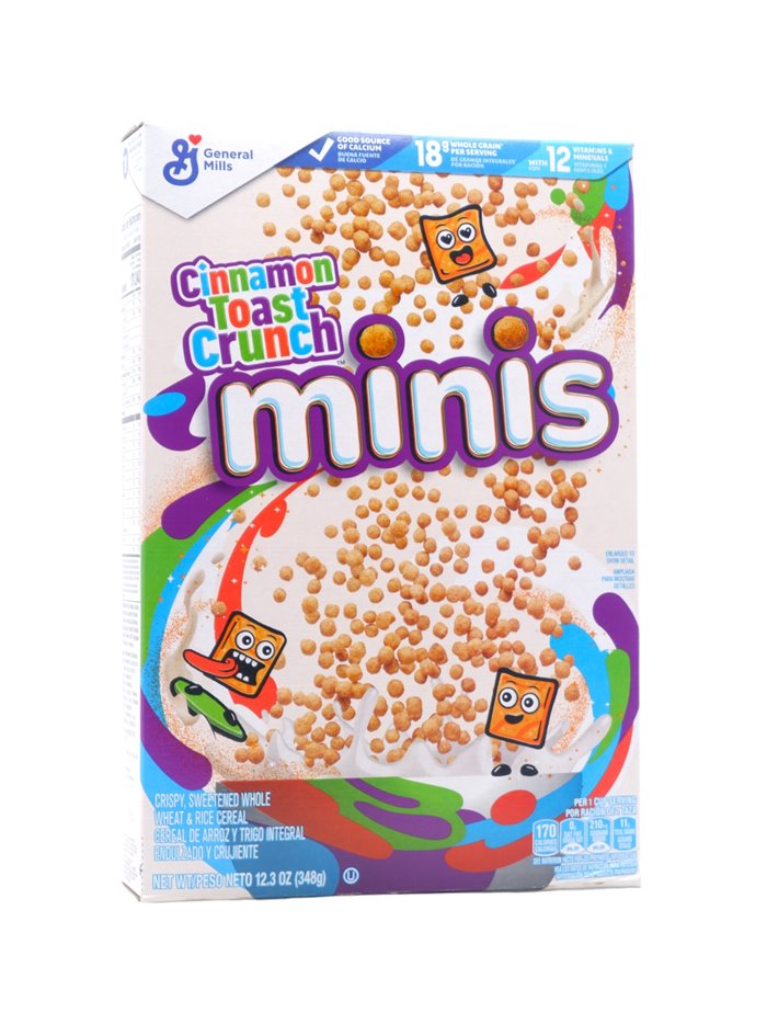 31286 - General Mills Cinnamon Toast Crunch Minis - 12.3 oz. (Case of 12) - Box:  - Loc: E1