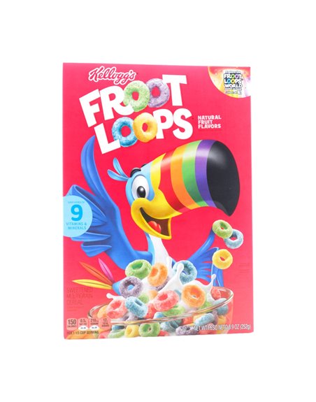 31288 - Kelloggs' Fruit Loops - 18 / 8.9 oz (Case of 18) - Box:  - Loc: E2