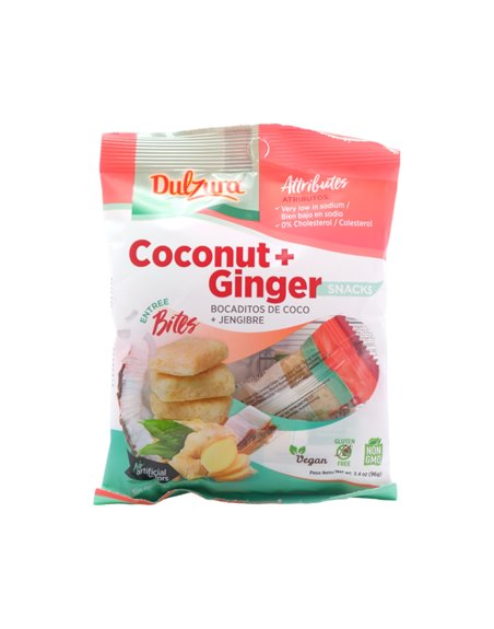 31351 - Dulzura Coconut/Ginger Bites - 3.4oz. (Case Of 12) - Box:  - Loc: C.J.3