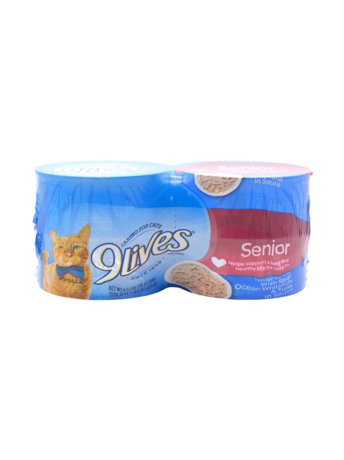 31422 - 9Lives Ocean White Fish Tuna (Senior) - 5.5 oz - (Case Of 24) - Box:  - Loc: S2
