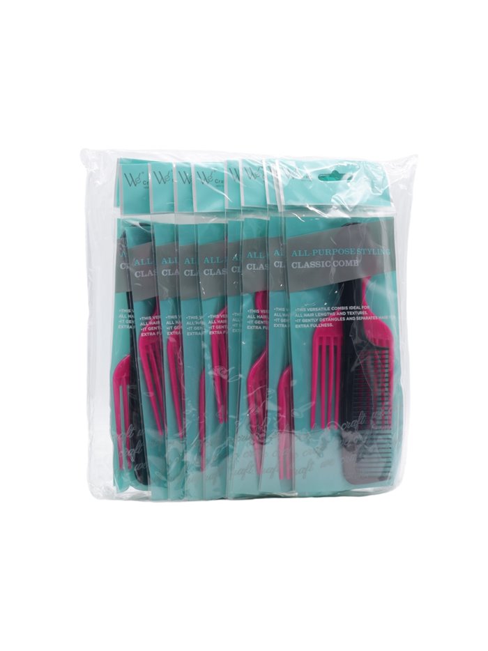 31456 - We Caraft. Comb Set - 2 pcs All Purpose Styling Classic Comb. (002-409) - Box:  - Loc: J5