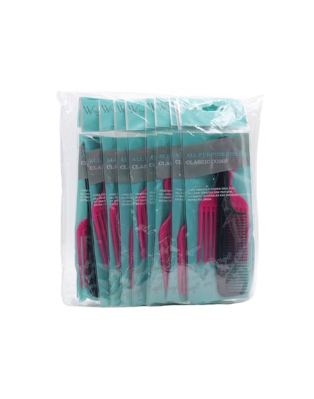 31456 - We Caraft. Comb Set - 2 pcs All Purpose Styling Classic Comb. (002-409) - Box:  - Loc: J5