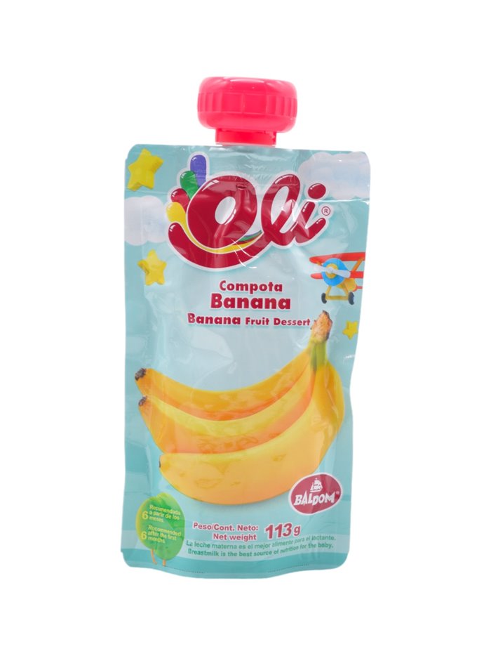 31476 - Oli  Compota Banana-  113grs ( Case Of 24) - Box:  - Loc: 