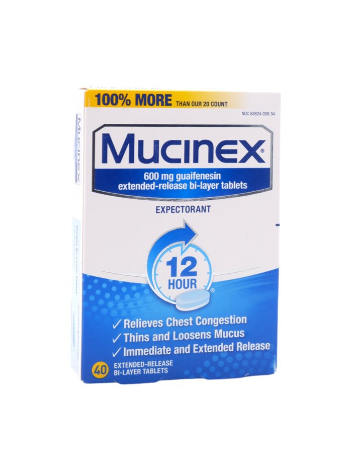 31582 - Mucinex Expectorant. 600mg - 40 Tablets - Box:  - Loc: 31P