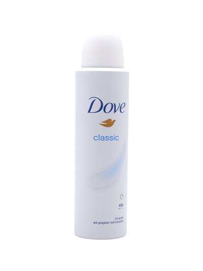 31600 - Dove Deodorant Spray, Classic - 150ml. (Case of 6) - Box:  - Loc: K9