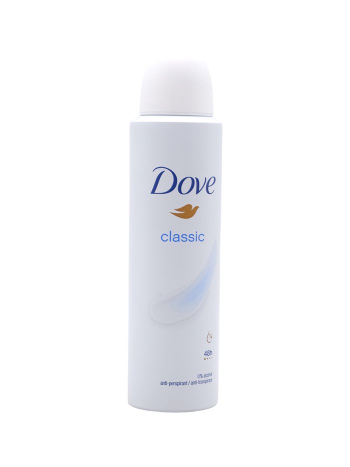 31600 - Dove Deodorant Spray, Classic - 150ml. (Case of 6) - Box:  - Loc: K9