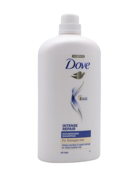 31605 - Dove Shampoo Intense Repair With Pump - 1L. (Case of 8) - Box:  - Loc: I1