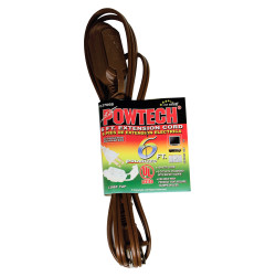 3043 - Extension Cord, Brown - 6 ft. - BOX: 50 Units