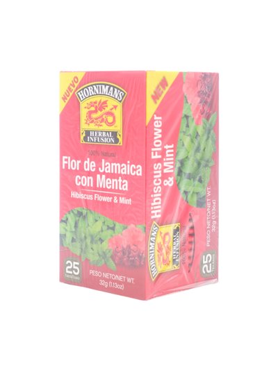 31716 - Hornimans Flor de Jamaica W/ Mint Tea. 25ct. (Case of 12) - Box:  - Loc: R7