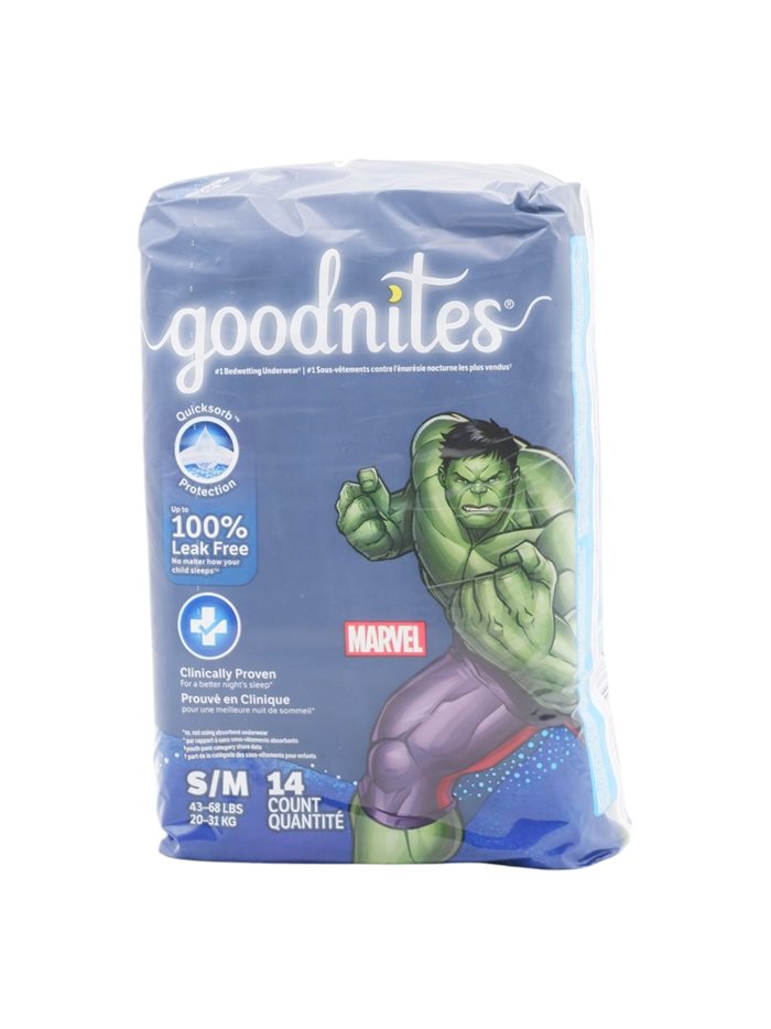 31763 - Huggies Jumbo For Boy Diapers Goodnites - Size S/M. (Case of 4/140's) - Box:  - Loc: L8