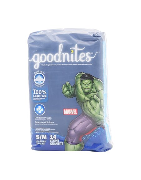 31763 - Huggies Jumbo For Boy Diapers Goodnites - Size S/M. (Case of 4/140's) - Box:  - Loc: L8