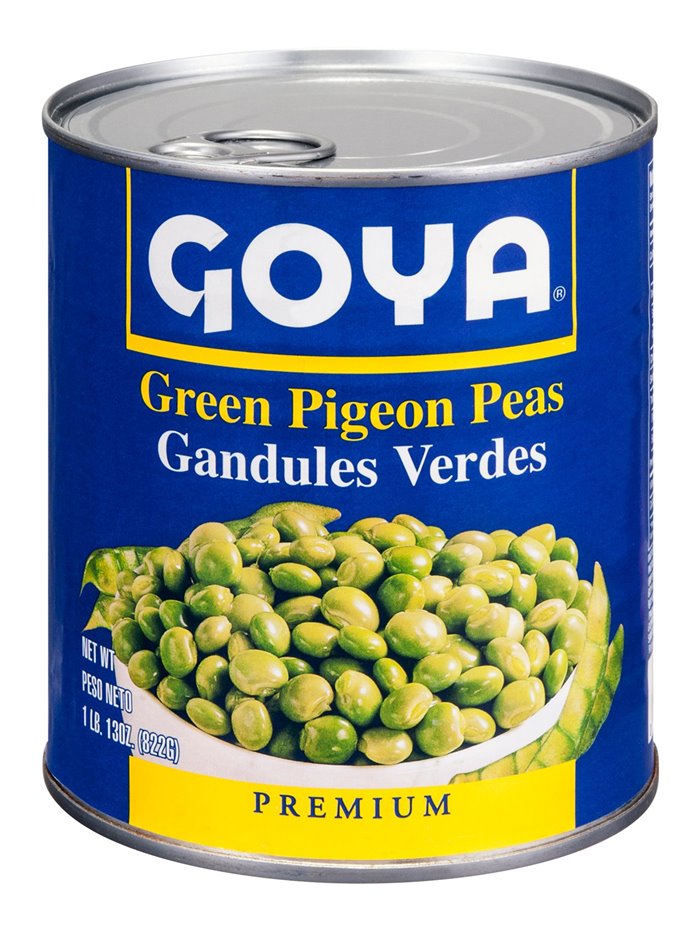 6655 - Goya Green Pigeon Peas - 29 oz. (Pack of 12) - Box:  - Loc: G8