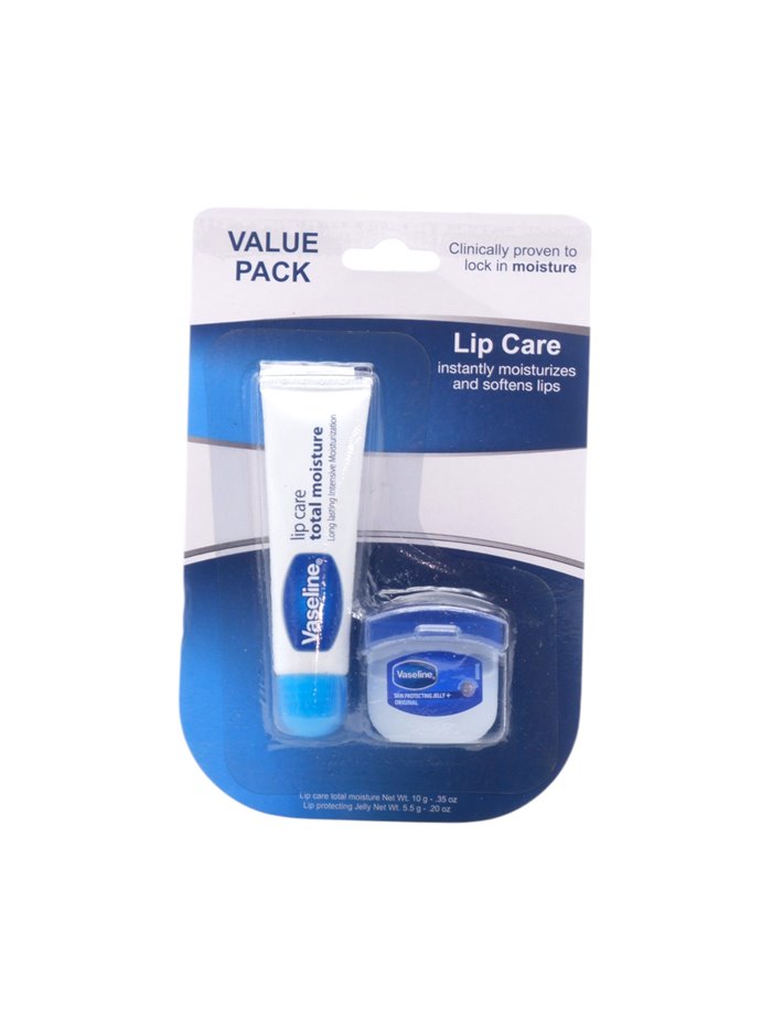 31839 - Vaseline Lip Care Value Pack, 2ct (Lip Balm & Jelly) (Pack of 12) - Box:  - Loc: J2