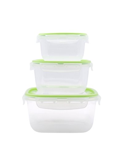 31867 - All For You, Lock & Fit Box Plastic Food Container 3ct. T8553 - Box:  - Loc: J9