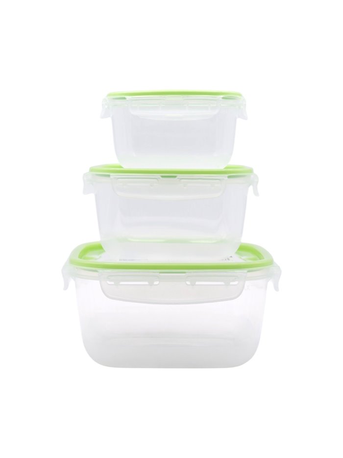 31867 - All For You, Lock & Fit Box Plastic Food Container 3ct. T8553 - Box:  - Loc: J9