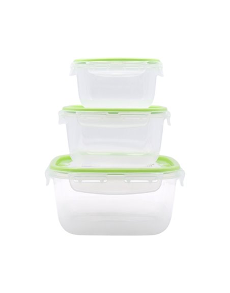 31867 - All For You, Lock & Fit Box Plastic Food Container 3ct. T8553 - Box:  - Loc: J9