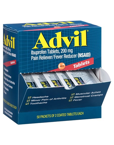 7331 - Advil Tablets 200mg - 50/2ct - Box:  - Loc: K2