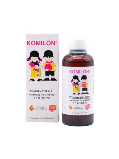 31962 - Komil??n. Kids Suplement (Orange Flavored Syrup), Sugar Free - 8 oz (120ml) - Box:  - Loc: L2