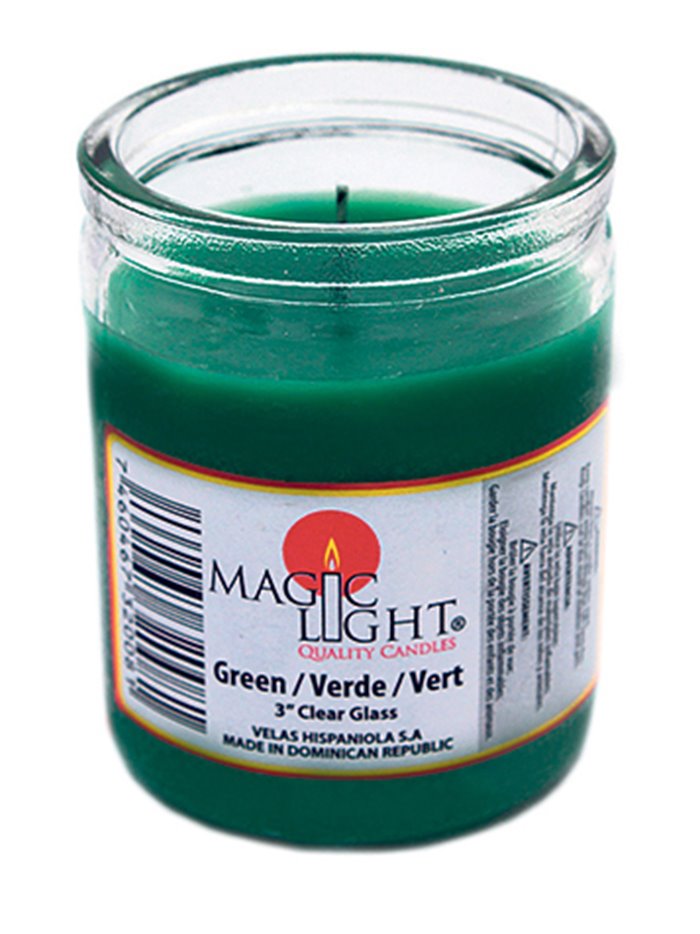 9348 - Magic Light 50 Hrs Candle 3" Green - 24 Count - Box:  - Loc: A10
