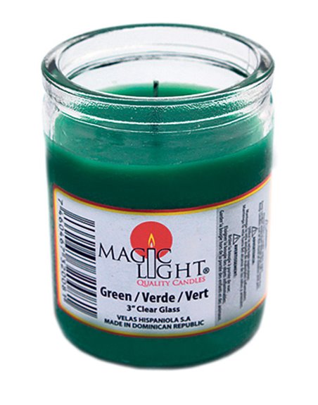 9348 - Magic Light 50 Hrs Candle 3" Green - 24 Count - Box:  - Loc: A10