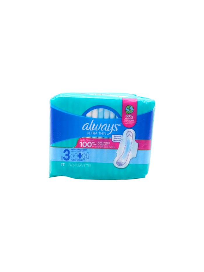 32109 - Always Ultra Thin Size 3 - 6 x 17's 03345 - Box:  - Loc: E1