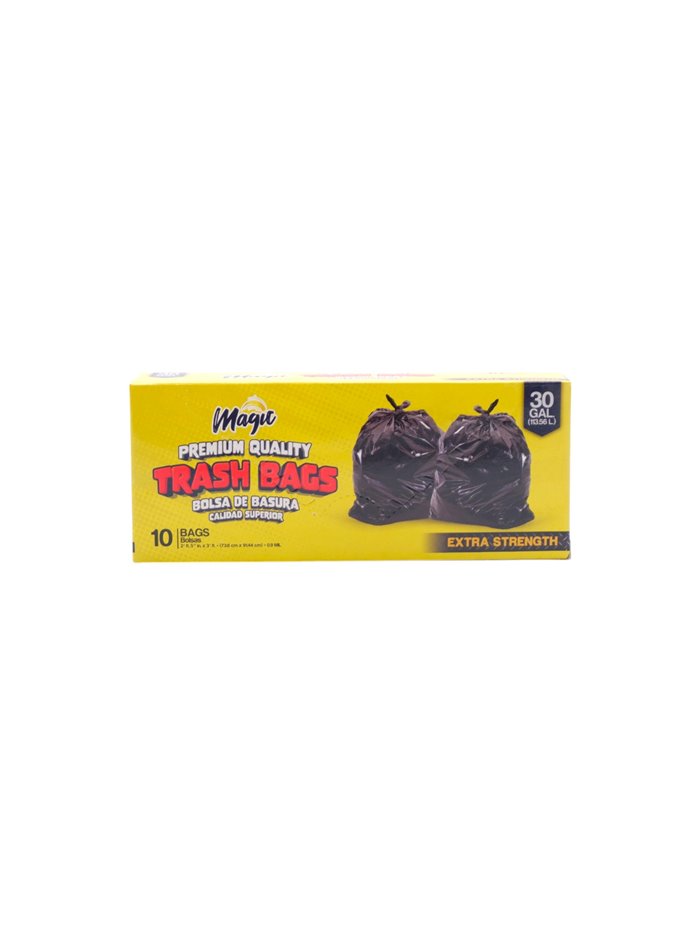 32174 - Magic Drawstring Black Large Kitchen Bag 30 gal - Box:  - Loc: 
