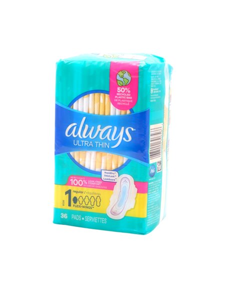 32273 - Always Ultra Thin Size 1 - 3 x 36's 08322 - Box:  - Loc: E1