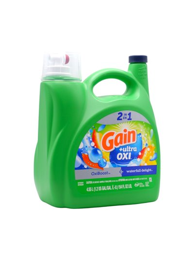 32284 - Gain Liquid Laundry Detergent, Ultra Oxy. Waterfall Delight - 154 fl. oz. (Case of 4) - Box:  - Loc: C1