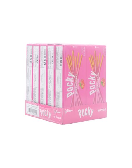 32372 - Pocky Strawberry. Biscuit Sticks -  1.41oz/10ct. (Case of 20) - Box:  - Loc: L3