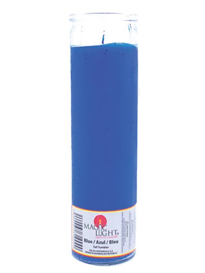 8866 - Candle 7 Days Blue - (Case of 12) - BOX: 12 Units