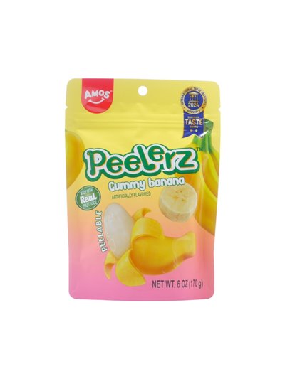 32439 - Amos. Peelerz Gummies Banana. 6oz - 12ct. (Case Of 12) - Box:  - Loc: L11