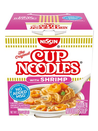 9883 - Nissin Cup Noodles Shrimp Flavor - 24 Pack - Box:  - Loc: F12