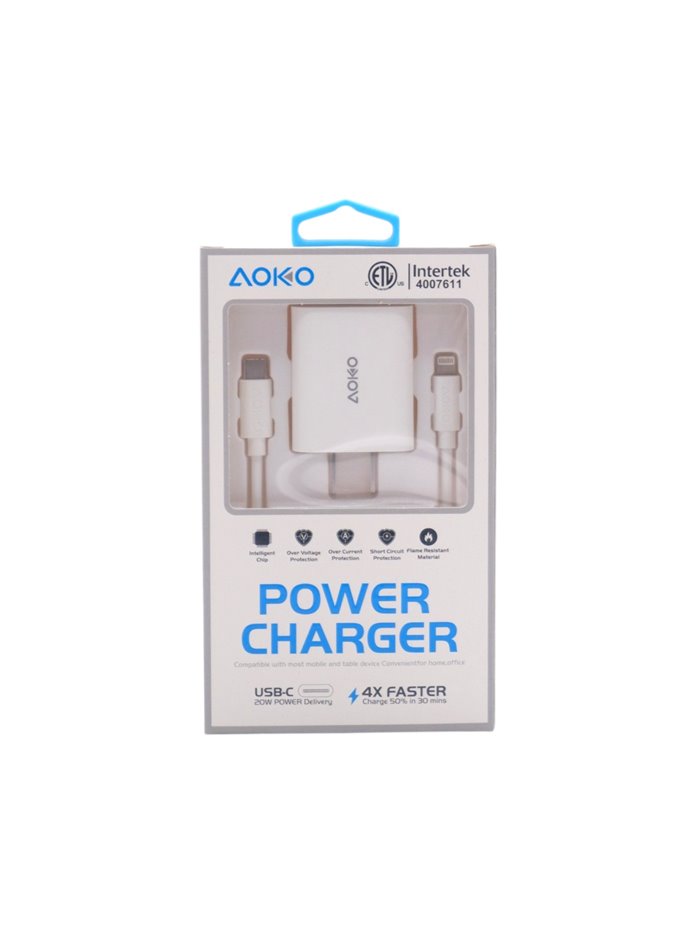 32634 - Aoko Iphone Fast Charge Home (AT312) - Box:  - Loc: L0