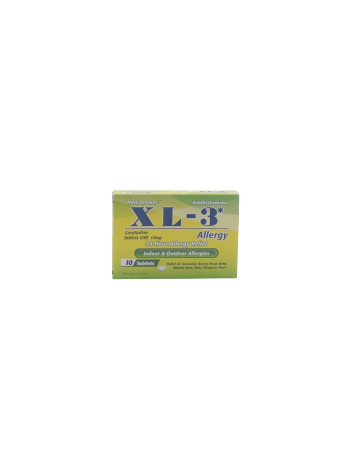 32666 - XL-3 allergy 24Hrs Relief. 10 Tablets - Box:  - Loc: K1