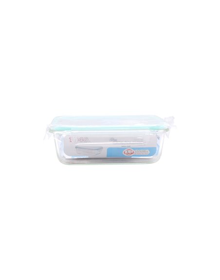 32754 - Uniware Rectangle Glass Food Container - 8x6x3 Inc -1040ml - Box:  - Loc: J9