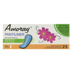 17493 - Amoray Pantiliners Unscented - 25ct - BOX: 