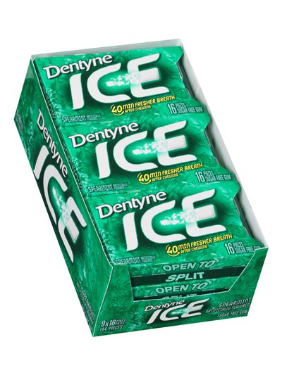 10041 - Dentyne Ice Spearmint - 9/16 Pcs - Box:  - Loc: N2