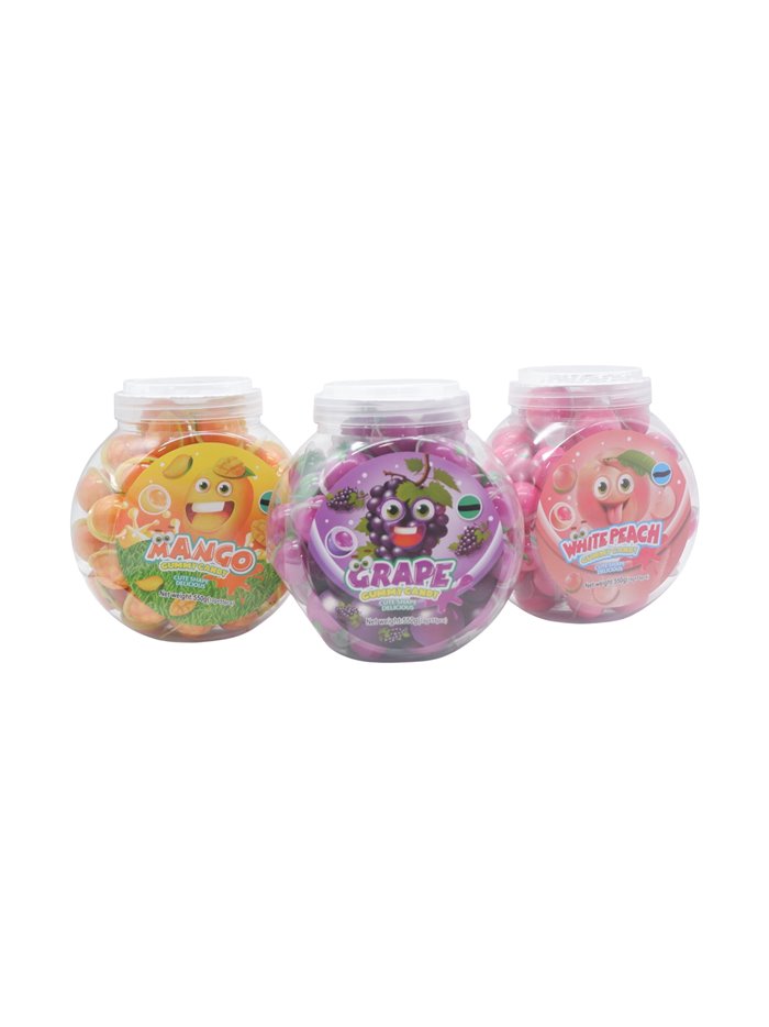 33049 - Gummy Candy Assort Flavors Jar 55ct - Box:  - Loc: 