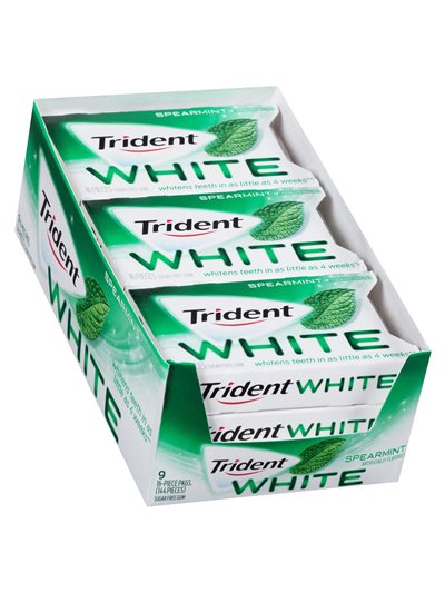10431 - Trident White Spearmint - 9/16 Pieces - Box:  - Loc: N3
