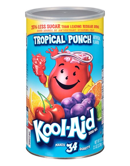 10446 - Kool-Aid Powder Tropical Punch - 34 Qt. - Box:  - Loc: H1