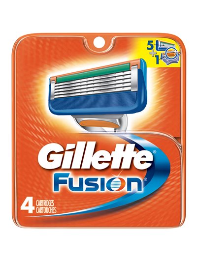 9887 - Gillette Fusion Refill Cartridges, 4ct - BOX: 10 Pkg