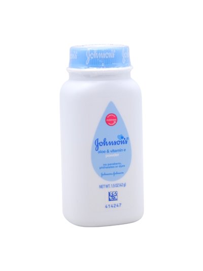 33352 - Johnson's Aloe & Vitamin E Baby Powder - 42g. (Pkg Of 12) - Box:  - Loc: J2