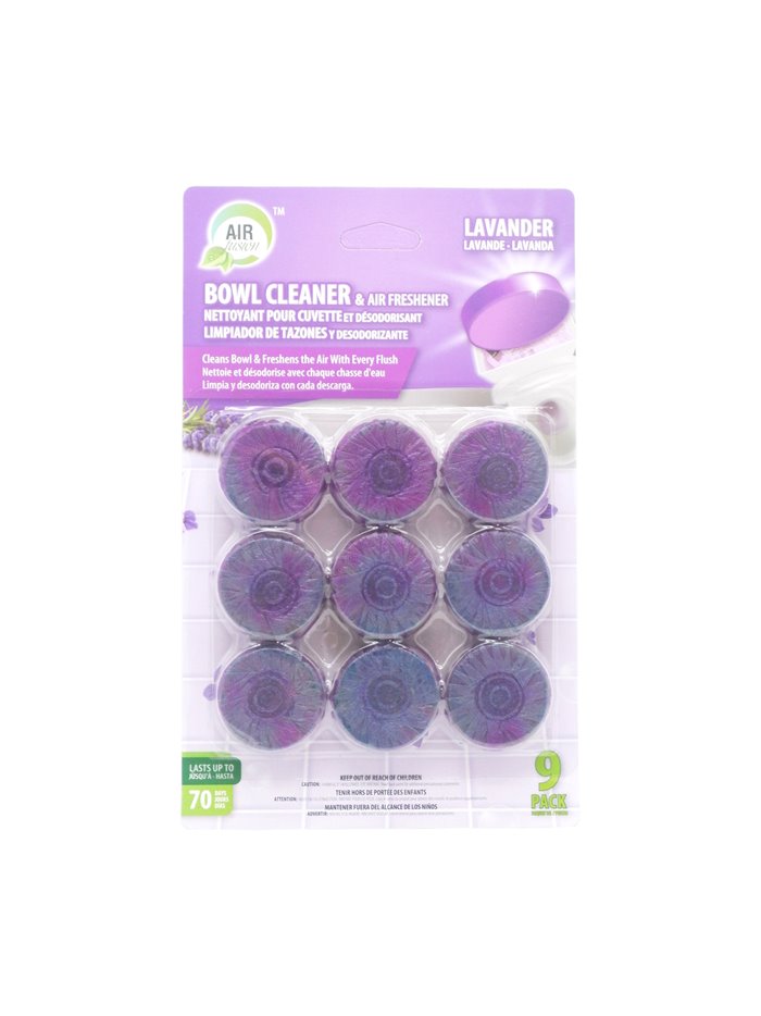 33542 - Air Fusion Bowl Cleaner & Air Freshener, Lavender - Pack of 9. (Case of 12) - Box:  - Loc: A2