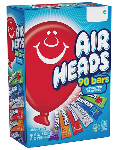 10912 - Air Heads Variety Pack - 90 Bars - Box:  - Loc: M12