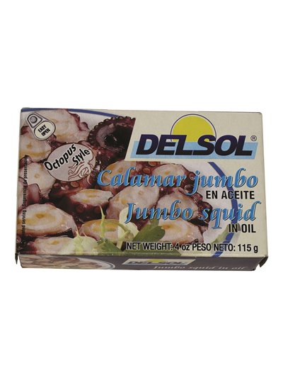 18219 - Squid / Octopus in Vegetable Oil - 4 oz. - BOX: 25 Units